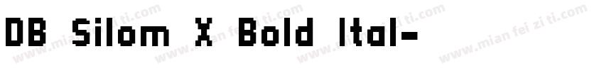 DB Silom X Bold Ital字体转换